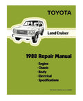 1988 Toyota Land Cruiser Shop Service Repair Manual - Engine, Drivetrain, Body & Electrical