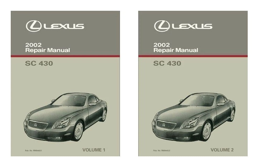 2002 Lexus SC 430 Complete Shop Service Repair Manual